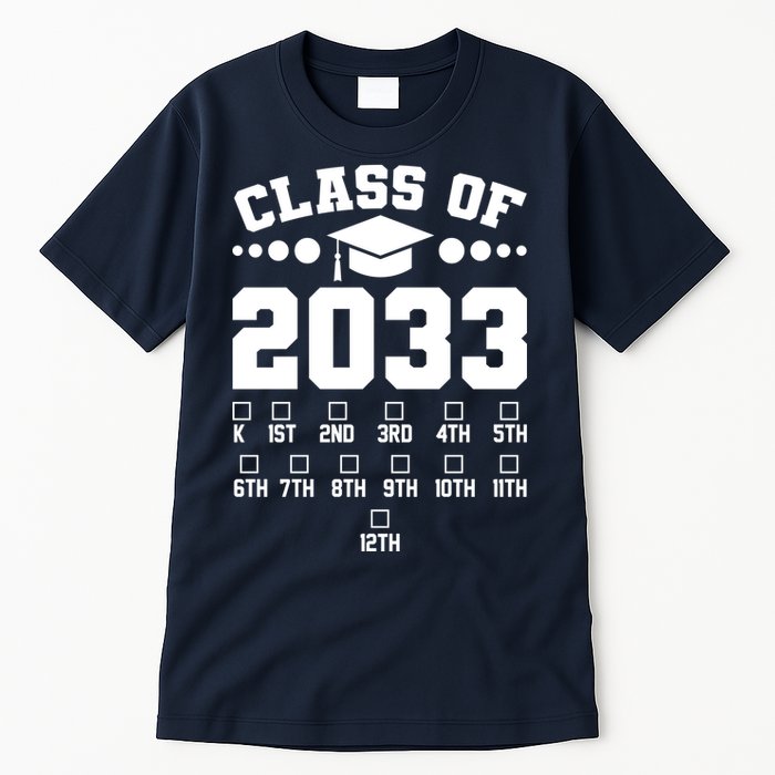 Future Class Of 2033 Check Mark Chart Tall T-Shirt