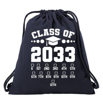 Future Class Of 2033 Check Mark Chart Drawstring Bag
