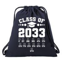 Future Class Of 2033 Check Mark Chart Drawstring Bag