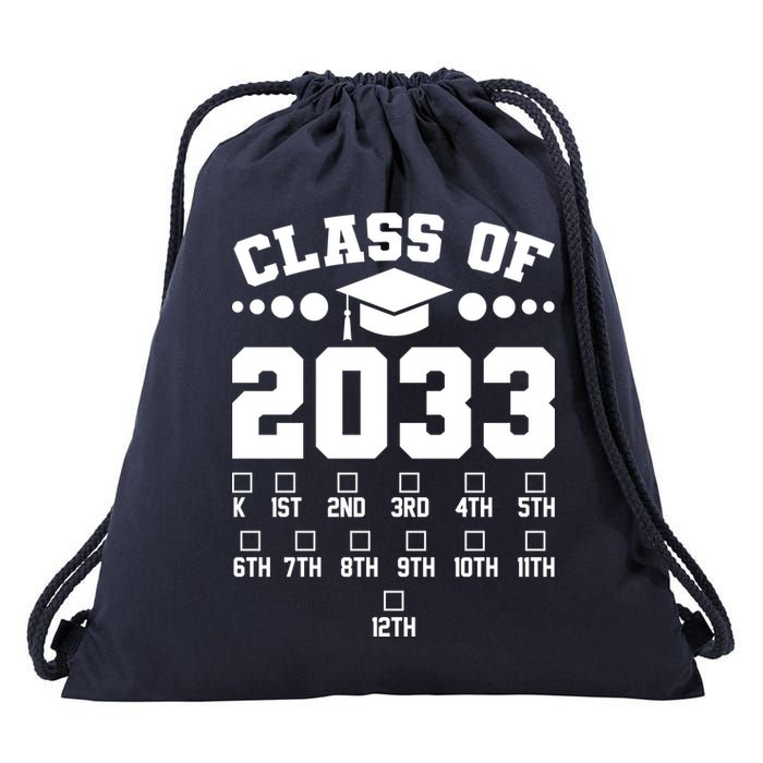 Future Class Of 2033 Check Mark Chart Drawstring Bag