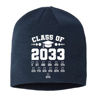 Future Class Of 2033 Check Mark Chart Sustainable Beanie