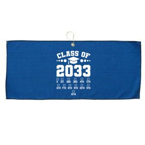 Future Class Of 2033 Check Mark Chart Large Microfiber Waffle Golf Towel