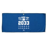 Future Class Of 2033 Check Mark Chart Large Microfiber Waffle Golf Towel
