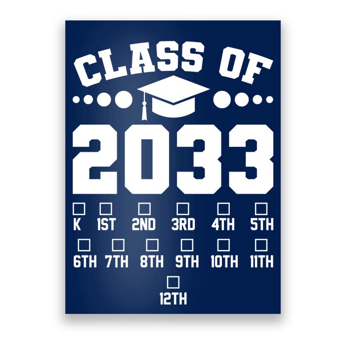 Future Class Of 2033 Check Mark Chart Poster