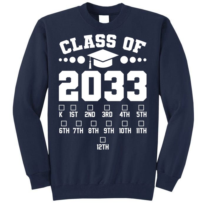 Future Class Of 2033 Check Mark Chart Tall Sweatshirt