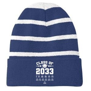 Future Class Of 2033 Check Mark Chart Striped Beanie with Solid Band