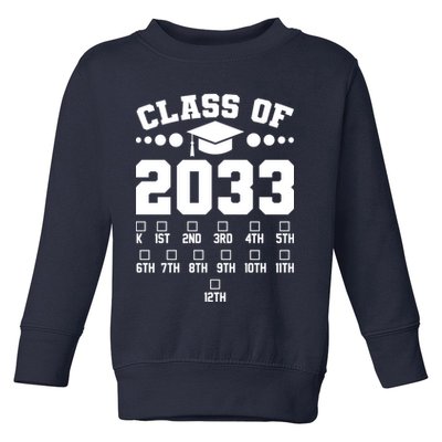 Future Class Of 2033 Check Mark Chart Toddler Sweatshirt