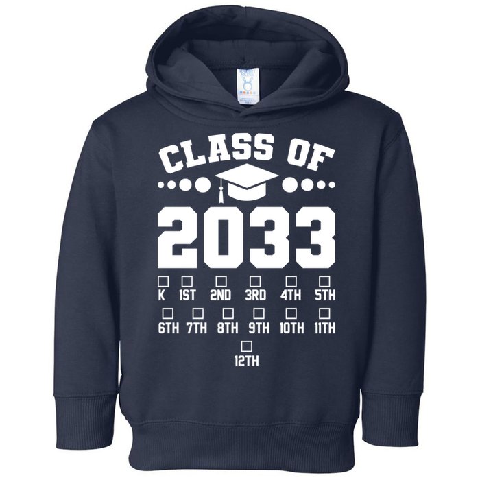 Future Class Of 2033 Check Mark Chart Toddler Hoodie
