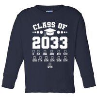 Future Class Of 2033 Check Mark Chart Toddler Long Sleeve Shirt