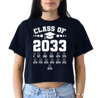 Future Class Of 2033 Check Mark Chart Crop Top