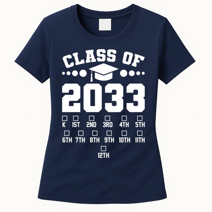 Future Class Of 2033 Check Mark Chart Womens T-Shirt