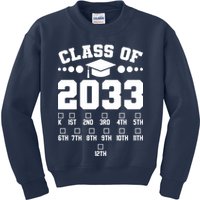 Future Class Of 2033 Check Mark Chart Kids Sweatshirt