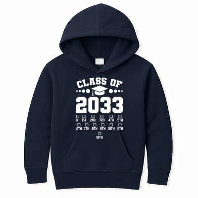 Future Class Of 2033 Check Mark Chart Kids Hoodie