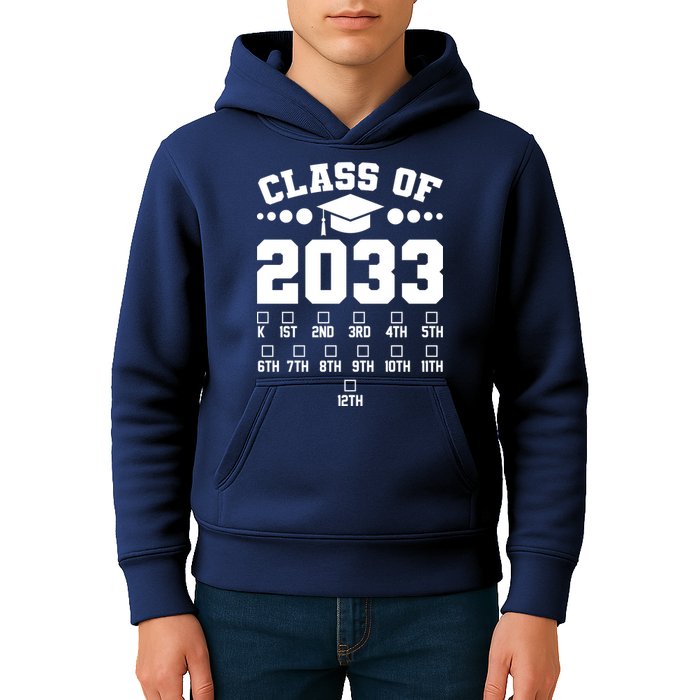Future Class Of 2033 Check Mark Chart Kids Hoodie