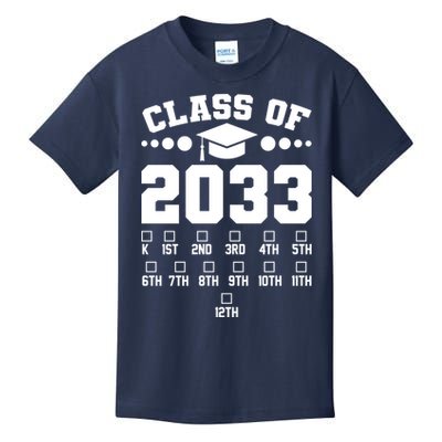 Future Class Of 2033 Check Mark Chart Kids T-Shirt