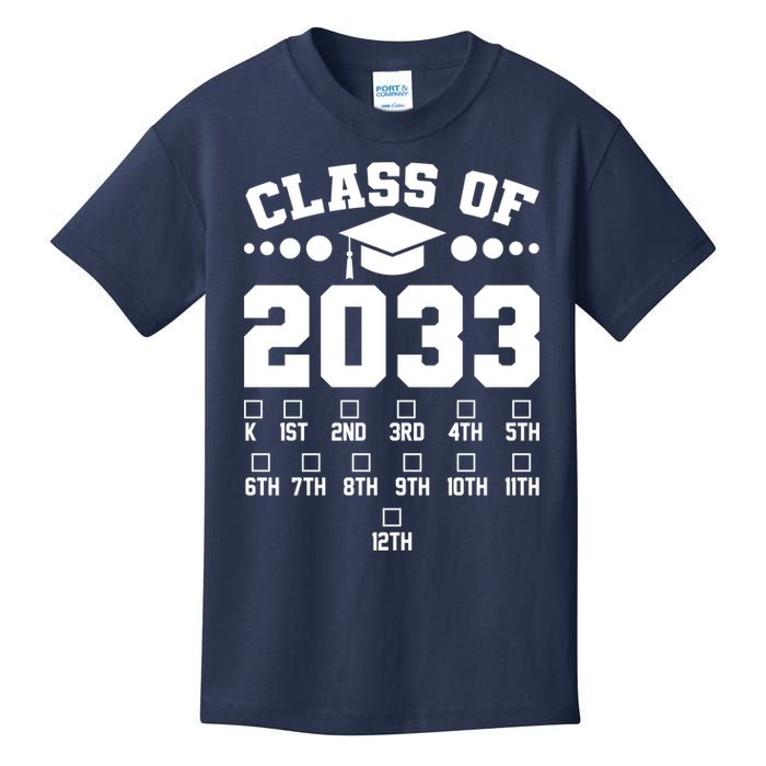 Future Class Of 2033 Check Mark Chart Kids T-Shirt