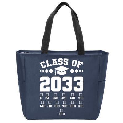 Future Class Of 2033 Check Mark Chart Zip Tote Bag