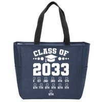 Future Class Of 2033 Check Mark Chart Zip Tote Bag