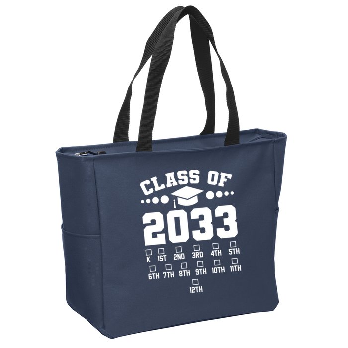 Future Class Of 2033 Check Mark Chart Zip Tote Bag