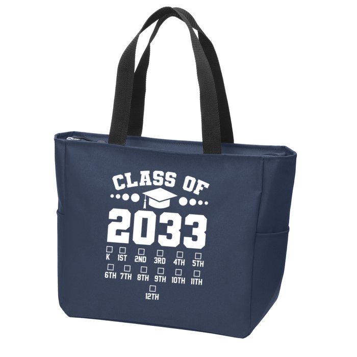 Future Class Of 2033 Check Mark Chart Zip Tote Bag