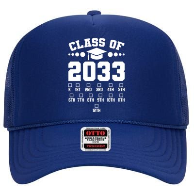 Future Class Of 2033 Check Mark Chart High Crown Mesh Back Trucker Hat