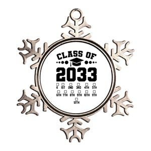 Future Class Of 2033 Check Mark Chart Metallic Star Ornament