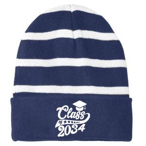 Future Class of 2034 Kindergarten Class Striped Beanie with Solid Band