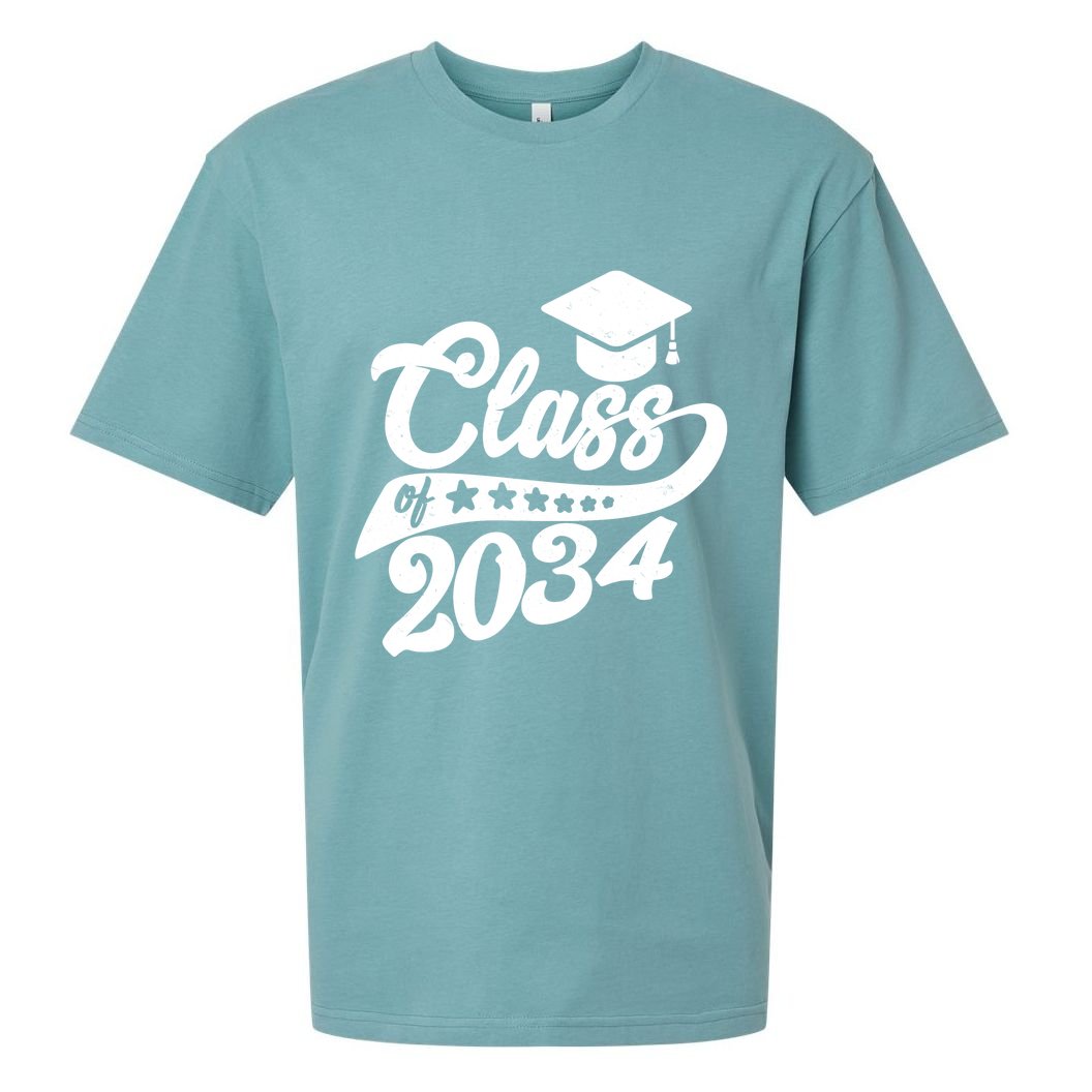 Future Class of 2034 Kindergarten Class Sueded Cloud Jersey T-Shirt