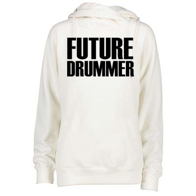 Future Drummer Womens Funnel Neck Pullover Hood