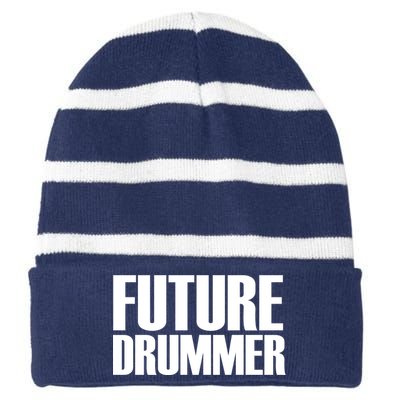 Future Drummer Striped Beanie with Solid Band