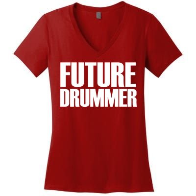 Future Drummer Women's V-Neck T-Shirt