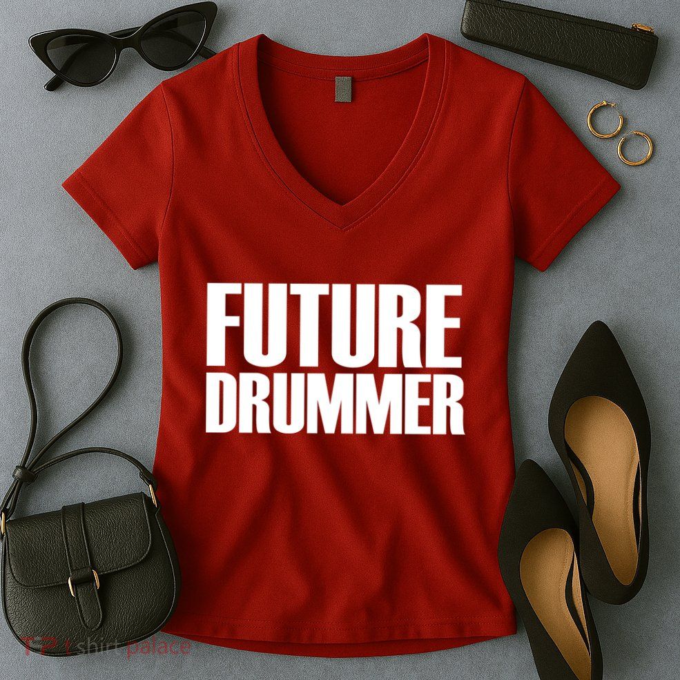 Future Drummer Women's V-Neck T-Shirt