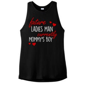 Future Ladies Man Currently Mommy's Boy Ladies PosiCharge Tri-Blend Wicking Tank