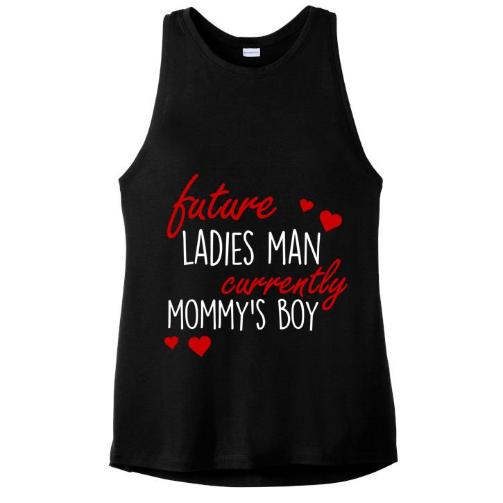 Future Ladies Man Currently Mommy's Boy Ladies PosiCharge Tri-Blend Wicking Tank