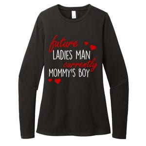 Future Ladies Man Currently Mommy's Boy Womens CVC Long Sleeve Shirt