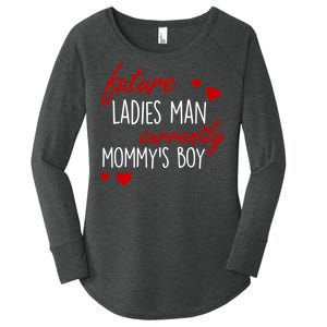 Future Ladies Man Currently Mommy's Boy Women's Perfect Tri Tunic Long Sleeve Shirt