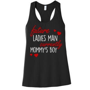 Future Ladies Man Currently Mommy's Boy Women's Racerback Tank