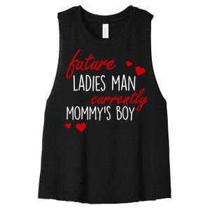 Future Ladies Man Currently Mommy's Boy Women's Racerback Cropped Tank