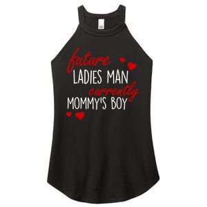 Future Ladies Man Currently Mommy's Boy Women's Perfect Tri Rocker Tank