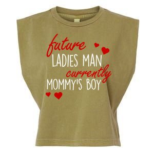 Future Ladies Man Currently Mommy's Boy Garment-Dyed Women's Muscle Tee