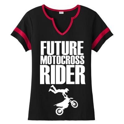 Future Motocross Rider Ladies Halftime Notch Neck Tee