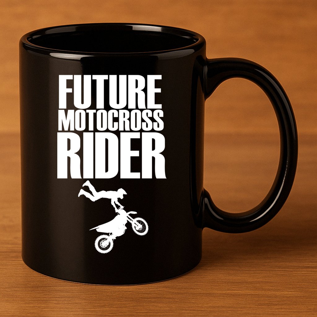 Future Motocross Rider 11oz C Handle Ceramic Mug
