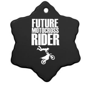 Future Motocross Rider Ceramic Star Ornament