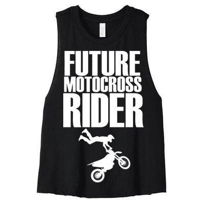 Future Motocross Rider Women's Racerback Cropped Tank