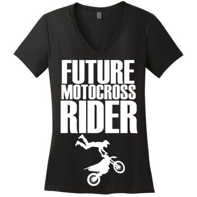 Future Motocross Rider Women's V-Neck T-Shirt