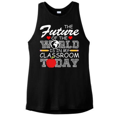 Future Of The World Is In My Classroom Ladies PosiCharge Tri-Blend Wicking Tank