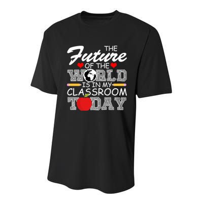 Future Of The World Is In My Classroom Youth Performance Sprint T-Shirt