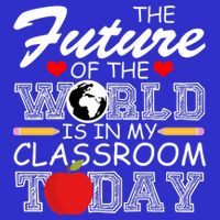 Future Of The World Is In My Classroom Full-Length Apron With Pockets