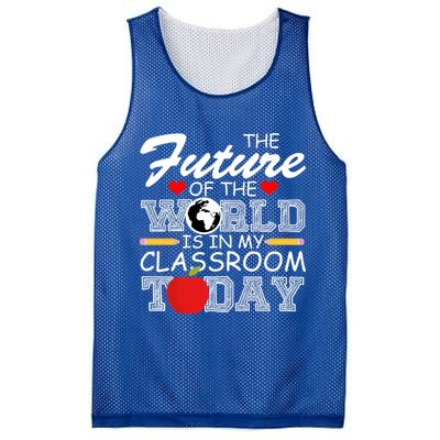 Future Of The World Is In My Classroom Mesh Reversible Basketball Jersey Tank