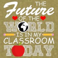 Future Of The World Is In My Classroom Garment-Dyed Women's Muscle Tee